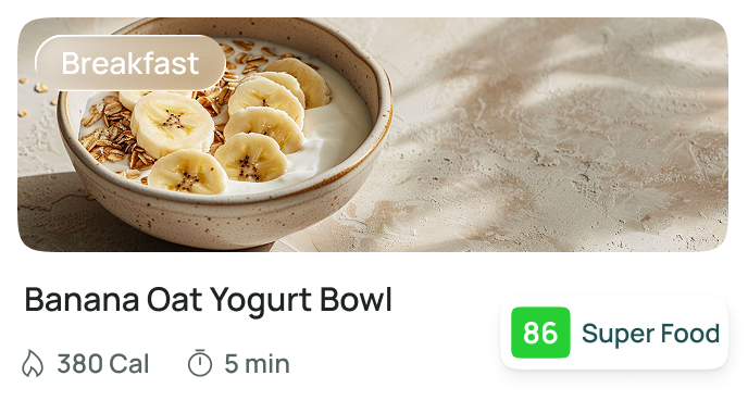  Banana Oat Yogurt Bowl