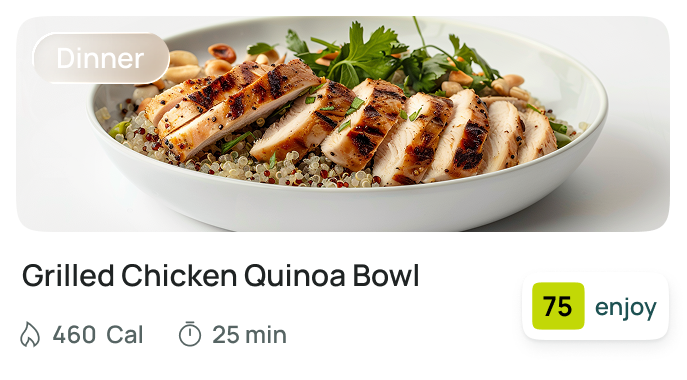  Grilled Chicken Quinoa Bowl