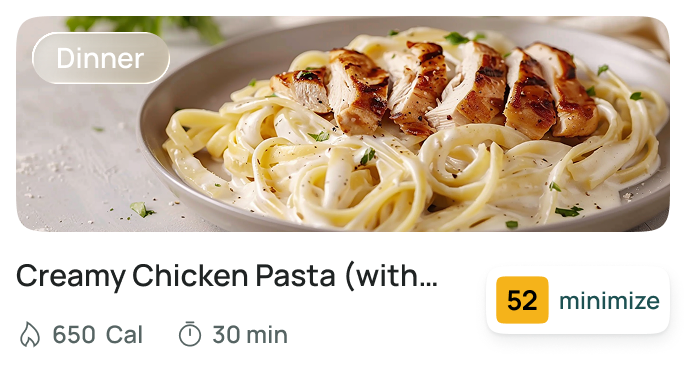 Creamy Chicken Pasta (with white sauce)